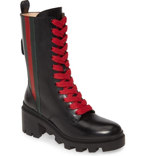 womens gucci combat boots|Gucci thigh high boots sale.